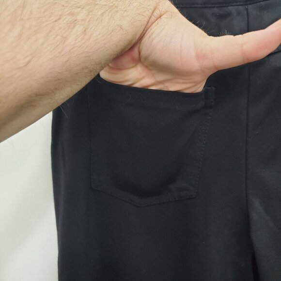 White House Black Market Black Stretch Knit Side‎ Zip Ankle Button Dress Pants 0 - Picture 7 of 8